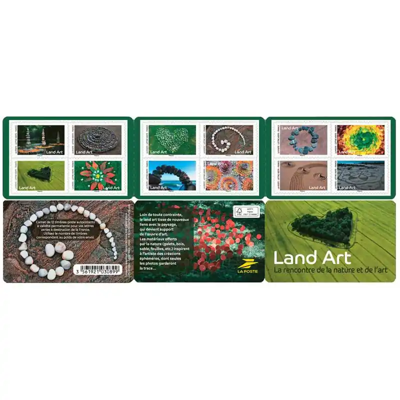 Timbres autoadhésifs de France N°2375-2386, Land Art. Original