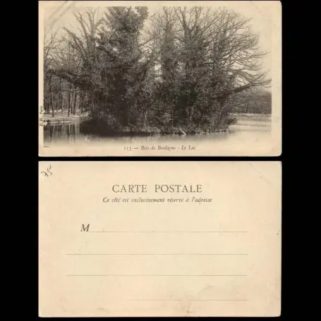 Édition Limitée Carte postale 75 - Paris - Bois de Boulogne - Le Lac