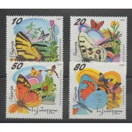 Géorgie - 1999 - No 240/243 - papillons Expédition Rapide