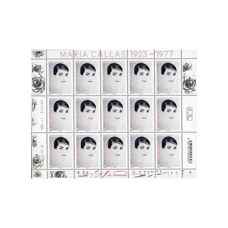 Prix Promo Timbre Maria Callas en feuillet de France N°F120 neuf**.