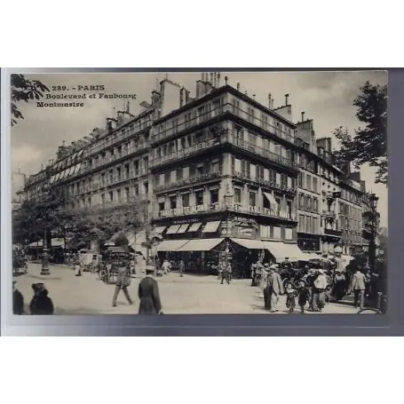 Carte postale 75 - Paris - Boulevard et Faubourg Montmartre - Non voyage - Dos non divise Expédition Rapide