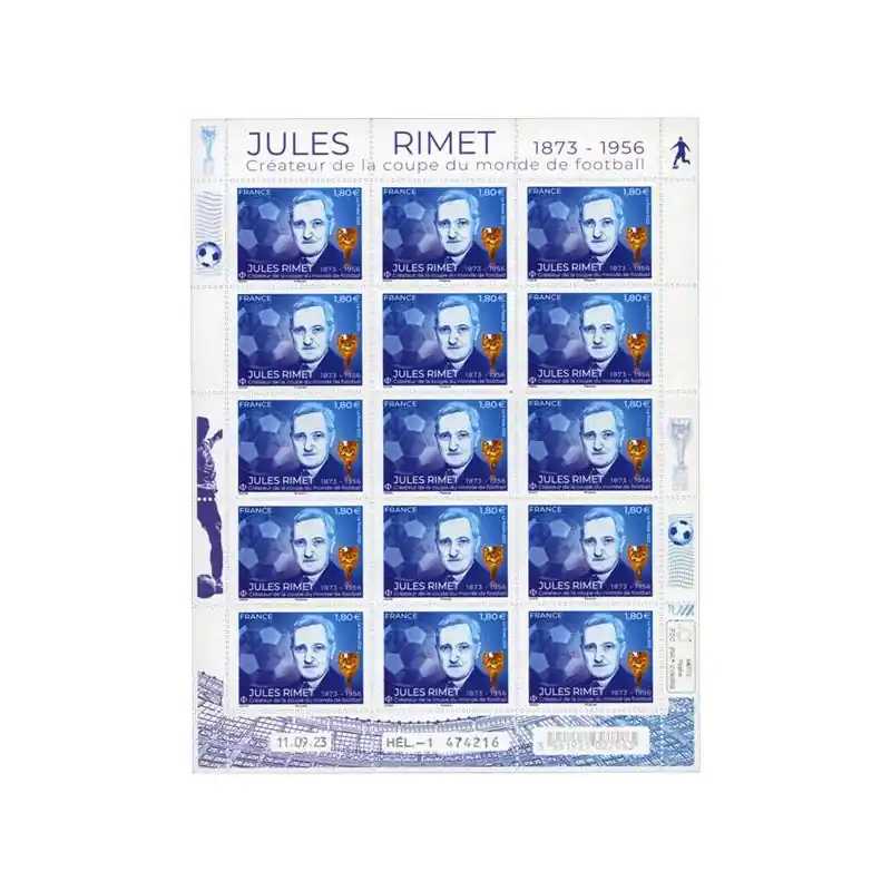 Timbre Jules Rimet en feuillet de France N°F119 neuf**. Commande En Gros