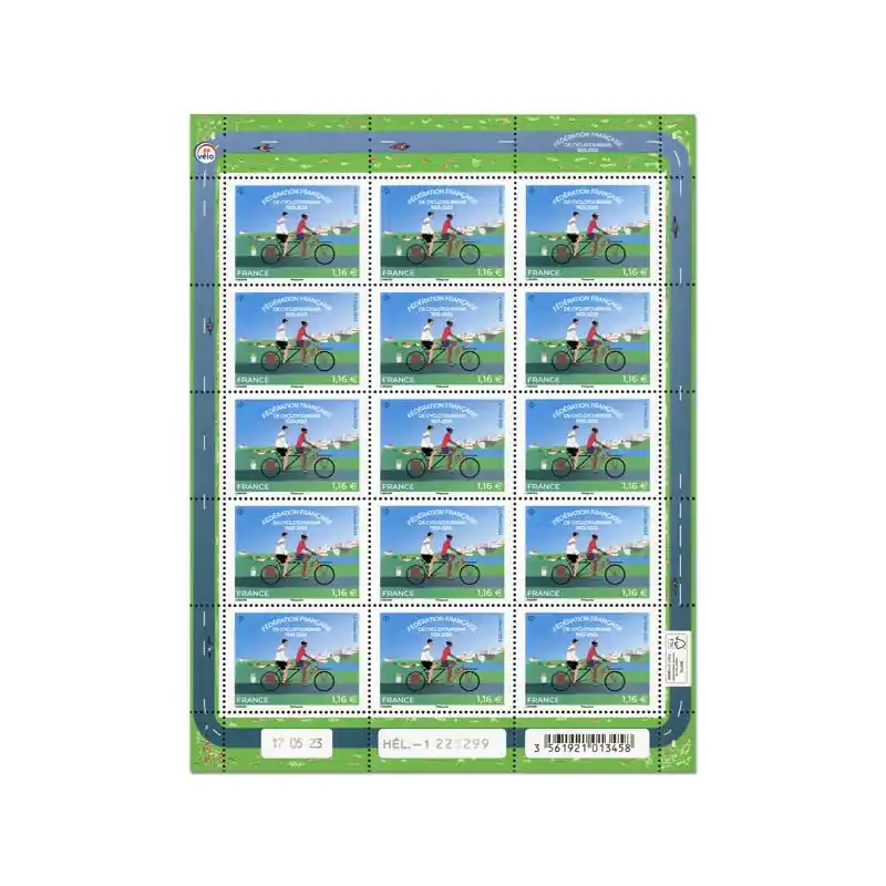 Bon Plan Timbre Cyclotourisme en feuillet de France N°F109 neuf**.