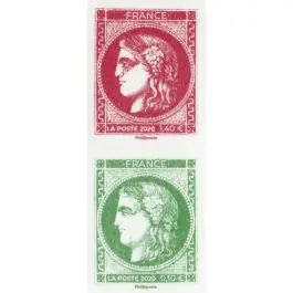 Retour Gratuit Timbre de collection France - 5450 Ceres Bordeaux Paire Verticale R+V