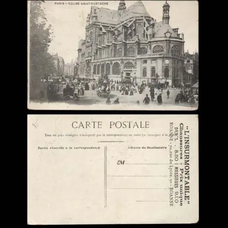 Carte postale 75 - Paris - Eglise St-Eustache - Animee Offre Limitée