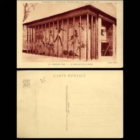 Nouveauté Carte postale 75 - Paris - Expo. 1931 - Cameroun Togo - Pavillon de la chasse