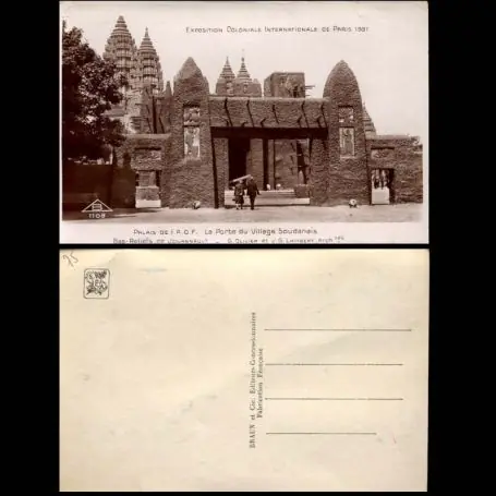 Nouvel Arrivage Carte postale 75 - Paris - Expo. 1931 - Porte du village Soudanais