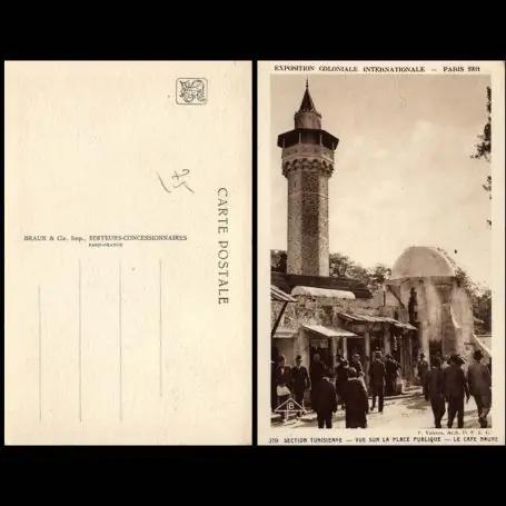 Original Carte postale 75 - Paris - Expo. 1931 - Section Tunisienne - Le cafe Maure