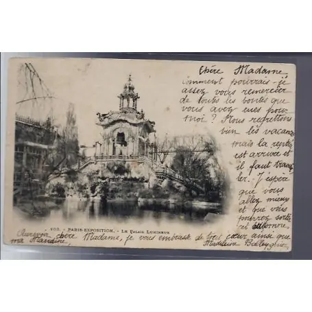 Satisfait Ou Remboursé Carte postale 75 - Paris - Exposition - Le Palais Lumineux - Voyage - Dos non divise
