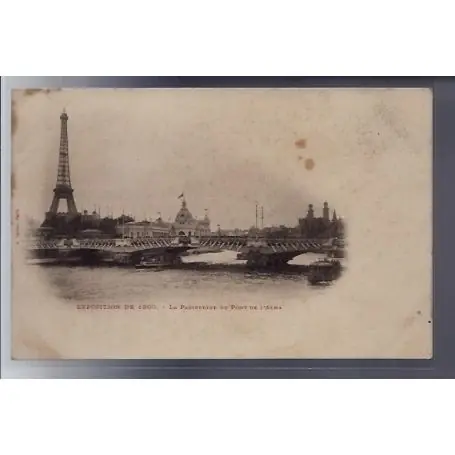 Gros Lot Carte postale 75 - Paris - Exposition de 1900 - la passerelle du pont de l' Alma - Non voya