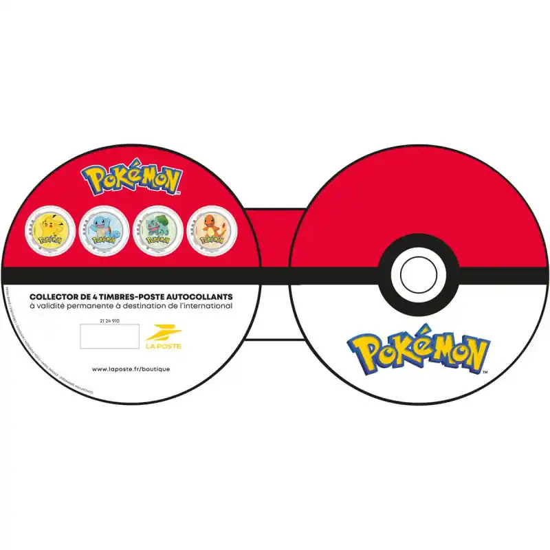 Garantie Incluse Collector 4 Timbres - Pokémon © - Lettre Internationale - La Poste Officiel Pokeball.