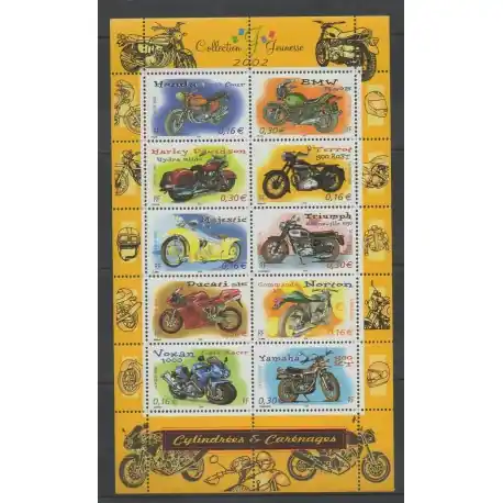 Vente Flash France - Blocs et feuillets - 2002 - No BF 51 - Motos