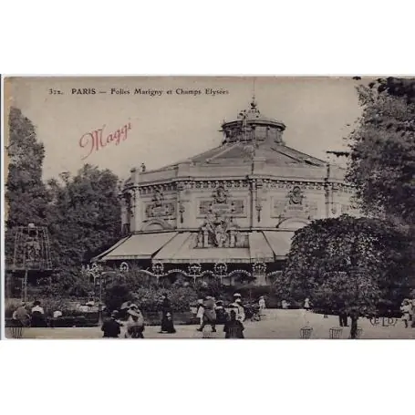 Meilleure Vente Carte postale 75 - Paris - Folies Marigny et Champs Elysees - Non voyage - Dos divise