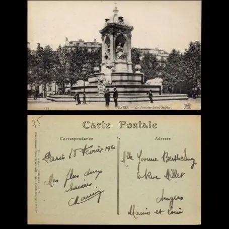 Carte postale 75 - Paris - Fontaine St Sulpice Tendance