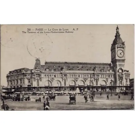 Usine Directe Carte postale 75 - Paris - Garde de Lyon - Voyage - Dos divise