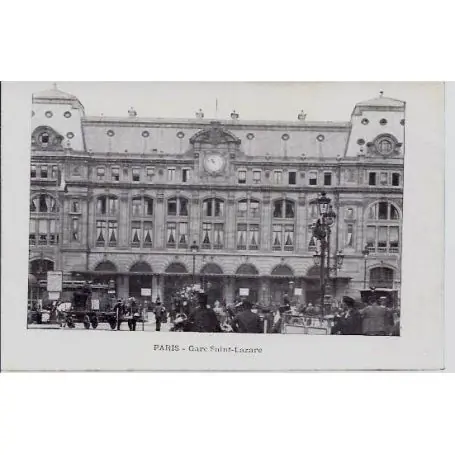 Carte postale 75 - Paris - Gare Saint Lazare - Non voyage - Dos divise Usine Directe