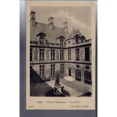 Produit De Marque Carte postale 75 - Paris - Hotel Carnavalet - la Cour - Non voyage - Dos divise