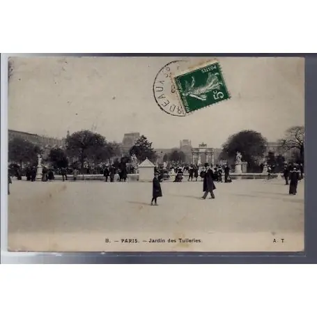 Prix Cassé Carte postale 75 - Paris - Jardins des Tuileries - Voyage - Dos divise