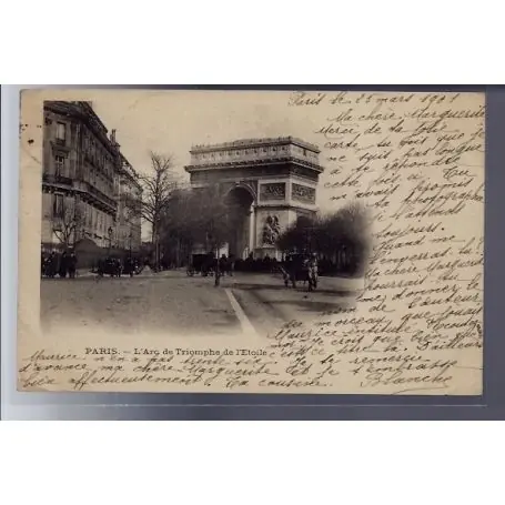 Carte postale 75 - Paris - L' Arc de Triomphe de l' etoile - Voyage - Dos non divise Meilleure Qualité