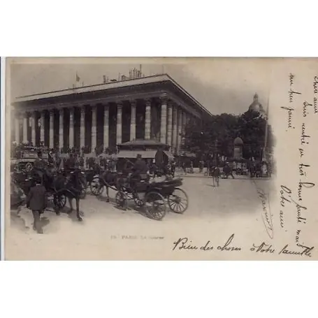 Carte postale 75 - Paris - La Bourse - Voyage - Dos non divise Authentique