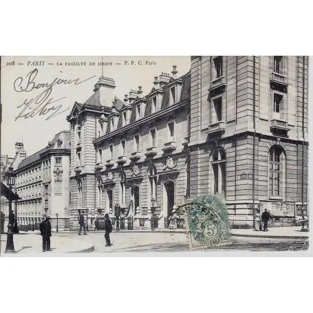Retour Gratuit Carte postale 75 - Paris - La faculte de Droit - Dos non-divise