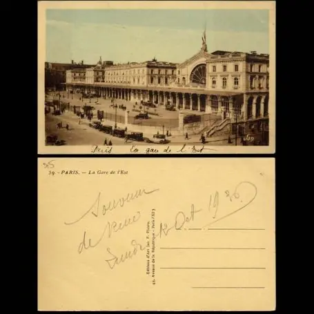 Carte postale 75 - Paris - La gare de l'Est Solde