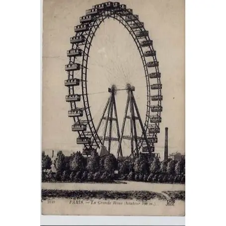 Expédié Aujourd’hui Carte postale 75 - Paris - La grande roue - Voyage - Dos divise