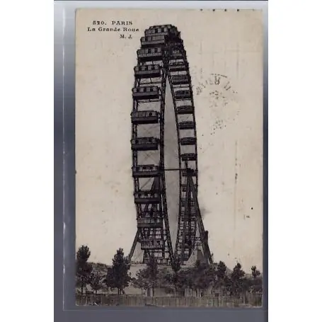 Carte postale 75 - Paris - la Grande roue - Voyage - Dos divise Usine Directe