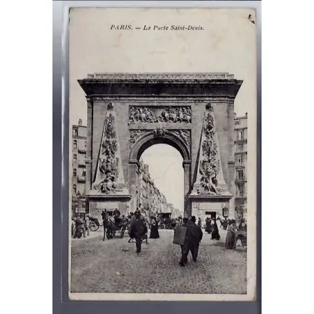 Carte postale 75 - Paris - La porte Saint-Denis - Non voyage - Dos divise Top Qualité