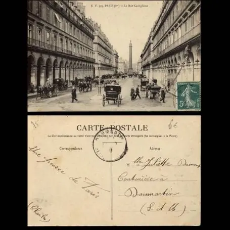 Petit Prix Carte postale 75 - Paris - La rue Castiglione - Animee