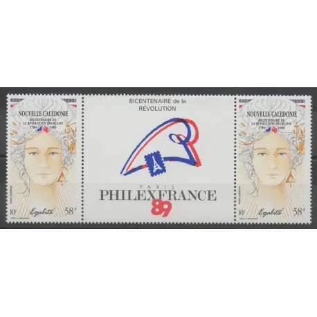 Livraison Express Nouvelle-Calédonie - Poste aérienne - 1989 - No PA261A - Révolution Française