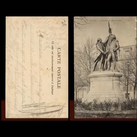 Carte postale 75 - Paris - Lafayette et Washington Top Qualité