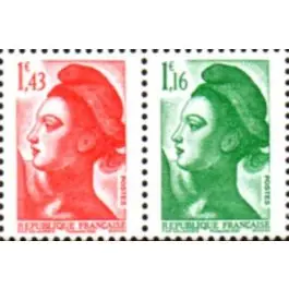 Gros Lot Timbre de collection France - 5635 Paire Horizontale R+V - 40 ans de la Libert de Gandon