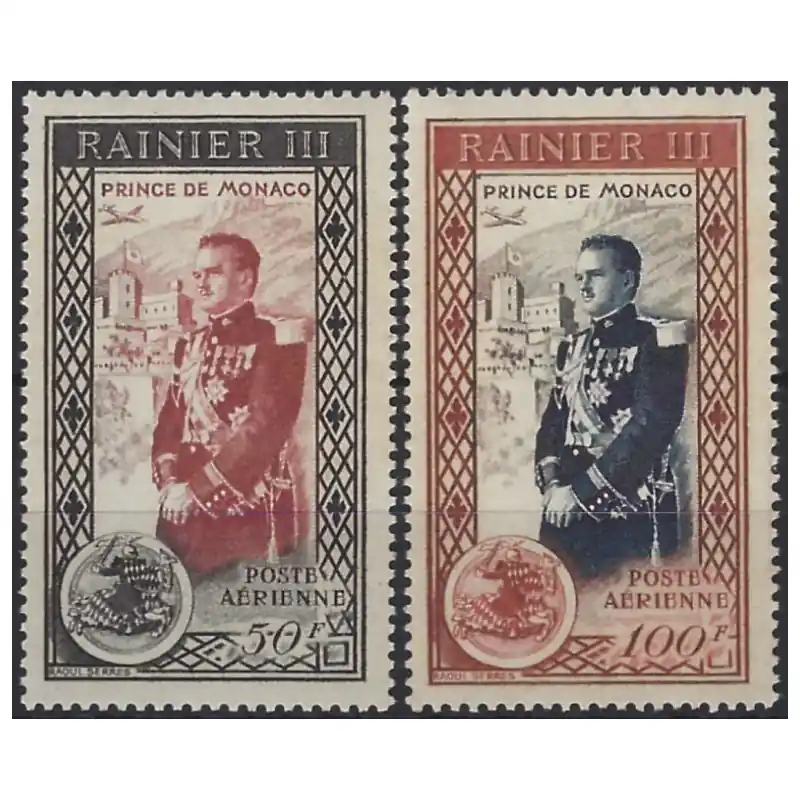 Monaco timbres poste aérienne N°49-50 série neuf**. Vente Flash