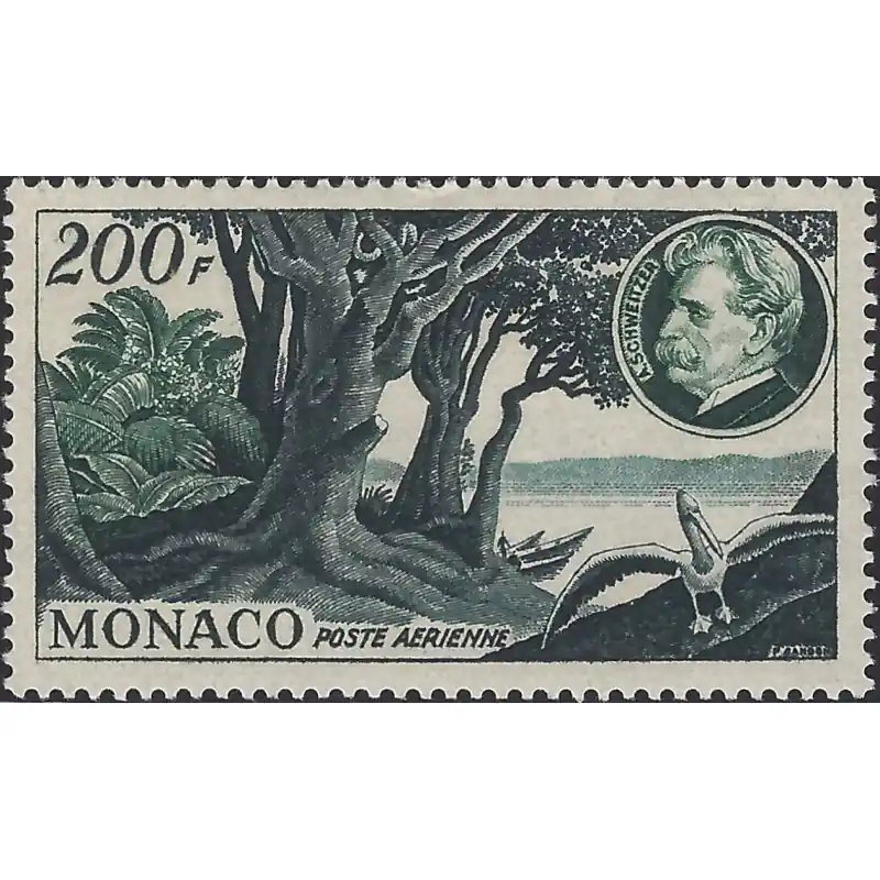 Vente Directe Monaco Albert Schweitzer timbre poste aérienne N°59 neuf**.