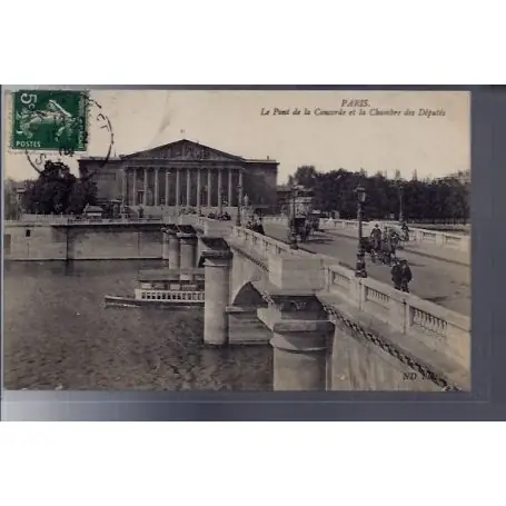 Carte postale 75 - Paris - le Pont de la Concorde et la chambre des Deputes - Voyage - Dos Produit De Marque