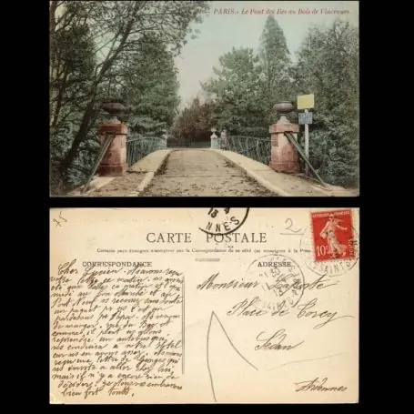 Carte postale 75 - Paris - Le pont des Iles au Bois de Vincennes Commander Maintenant