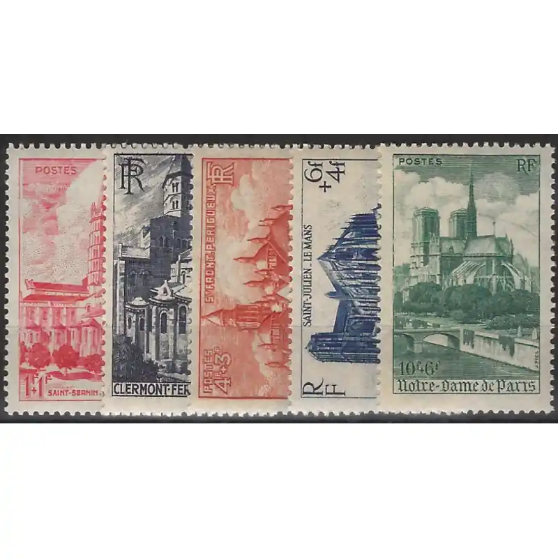 Cathédrales et Basiliques timbres de France N°772-776 série neuf**. Acheter En Ligne