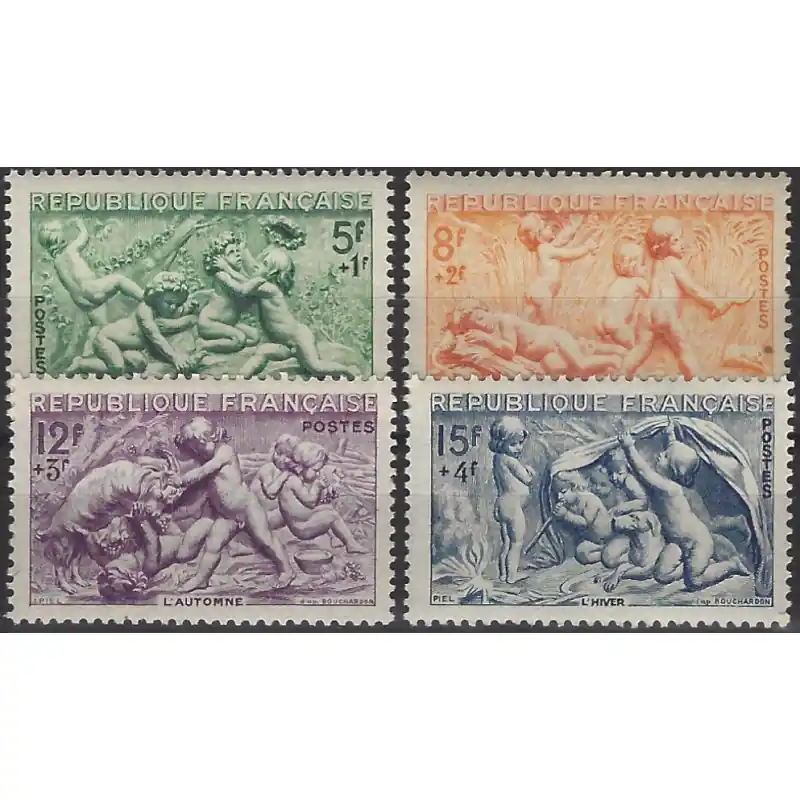 Acheter Direct Les quatre saisons timbres de France N°859-862 série neuf**.