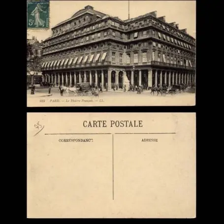 Vente Directe Carte postale 75 - Paris - LE theatre francais - Attelages