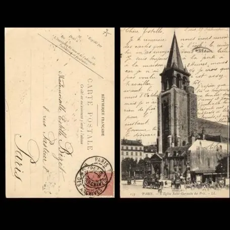 Carte postale 75 - Paris - L'eglise Saint-Germain des Pres - Animee Commander Maintenant