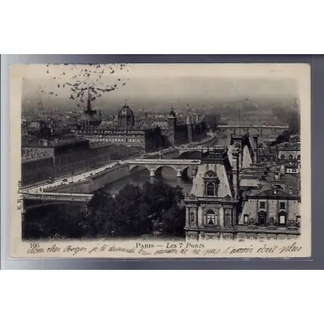 Acheter Direct Carte postale 75 - Paris - les 7 Ponts - Voyage - Dos divise
