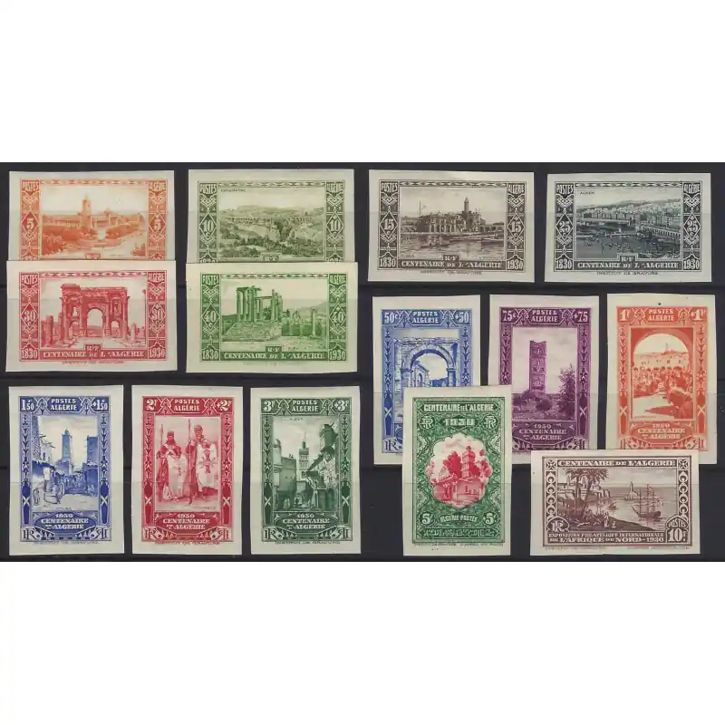 Algérie timbres N°87-100 série non dentelé neuf*. R Prix Cassé