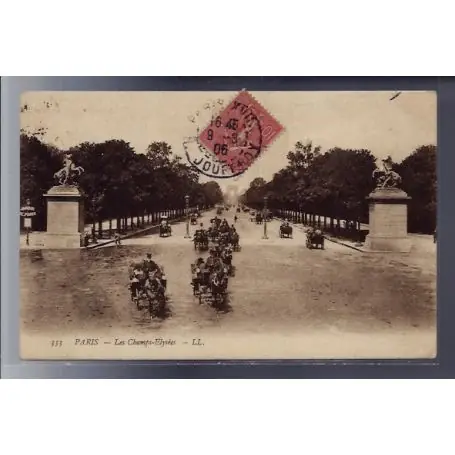 Populaire Carte postale 75 - Paris - les champs Elysees - Voyage - Dos divise