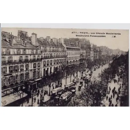Solde Carte postale 75 - Paris - Les grands boulevards - Boulevard Poissonniere - Voyage - Dos div