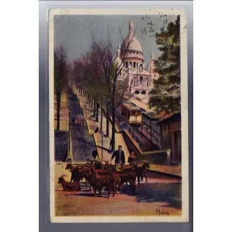 Carte postale 75 - Paris - les petits tableaux de Paris - Chevrier a Montmartre, pres du Fu Solde