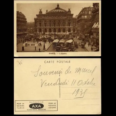 Carte postale 75 - Paris - L'Opera - Bus et taxis Prix Réduit