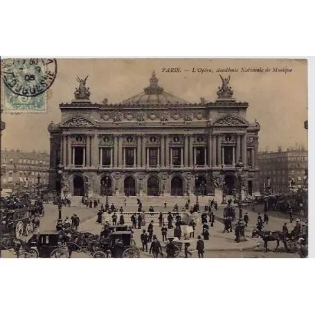 Offre Du Jour Carte postale 75 - Paris - L'Opera, academie Nationale de musique - Voyage - Dos divise