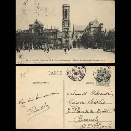 Carte postale 75 - Paris - Mairie du 1er arrondissement - Eglise st Germain de l'Auxerrois Meilleure Vente