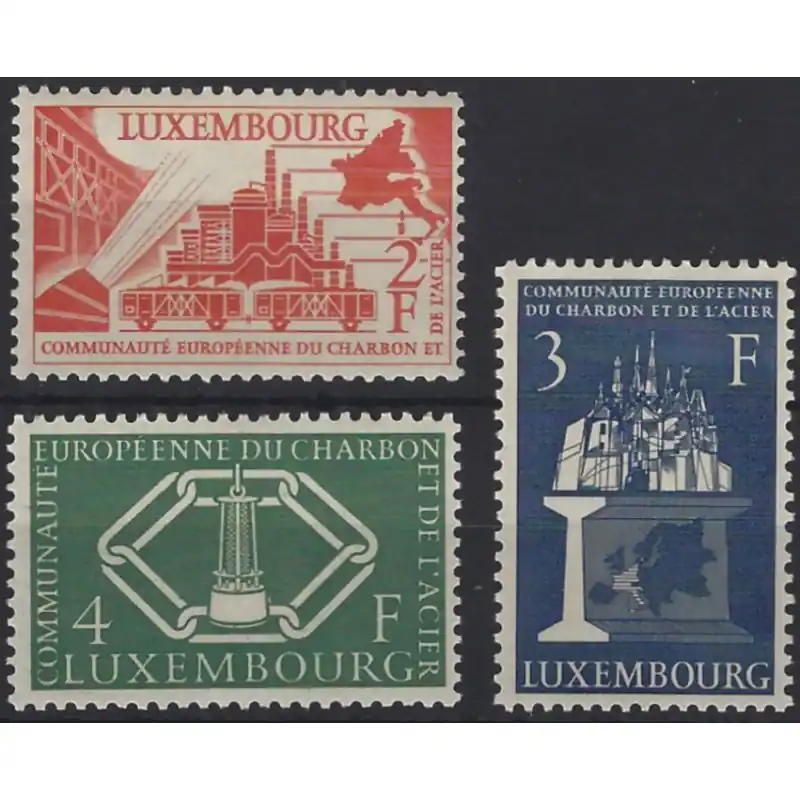 Certifié Timbres de Luxembourg N°511-513 série neuf**.